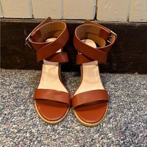 LALA IKAI Brown Strappy Heels
